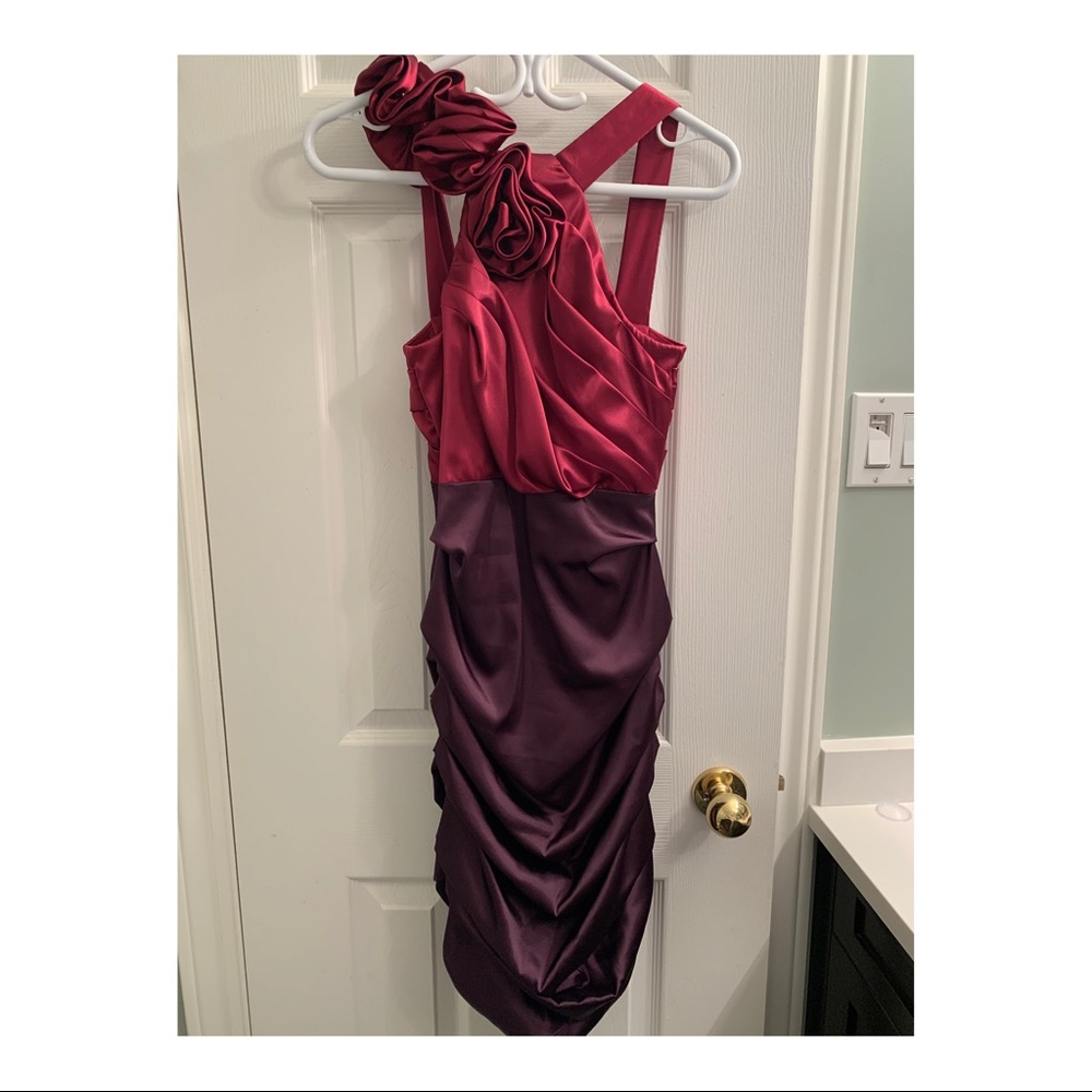 Dual tone purple fitted le château dress